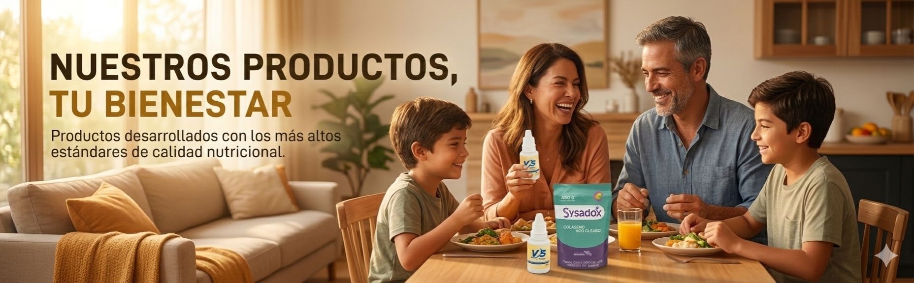 Familia saludable y feliz